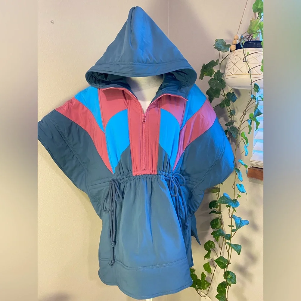 Daily‎ Practice by Anthropologie Puffer Poncho Colorful Women's Jacket size XS/S - Picture 6 of 15